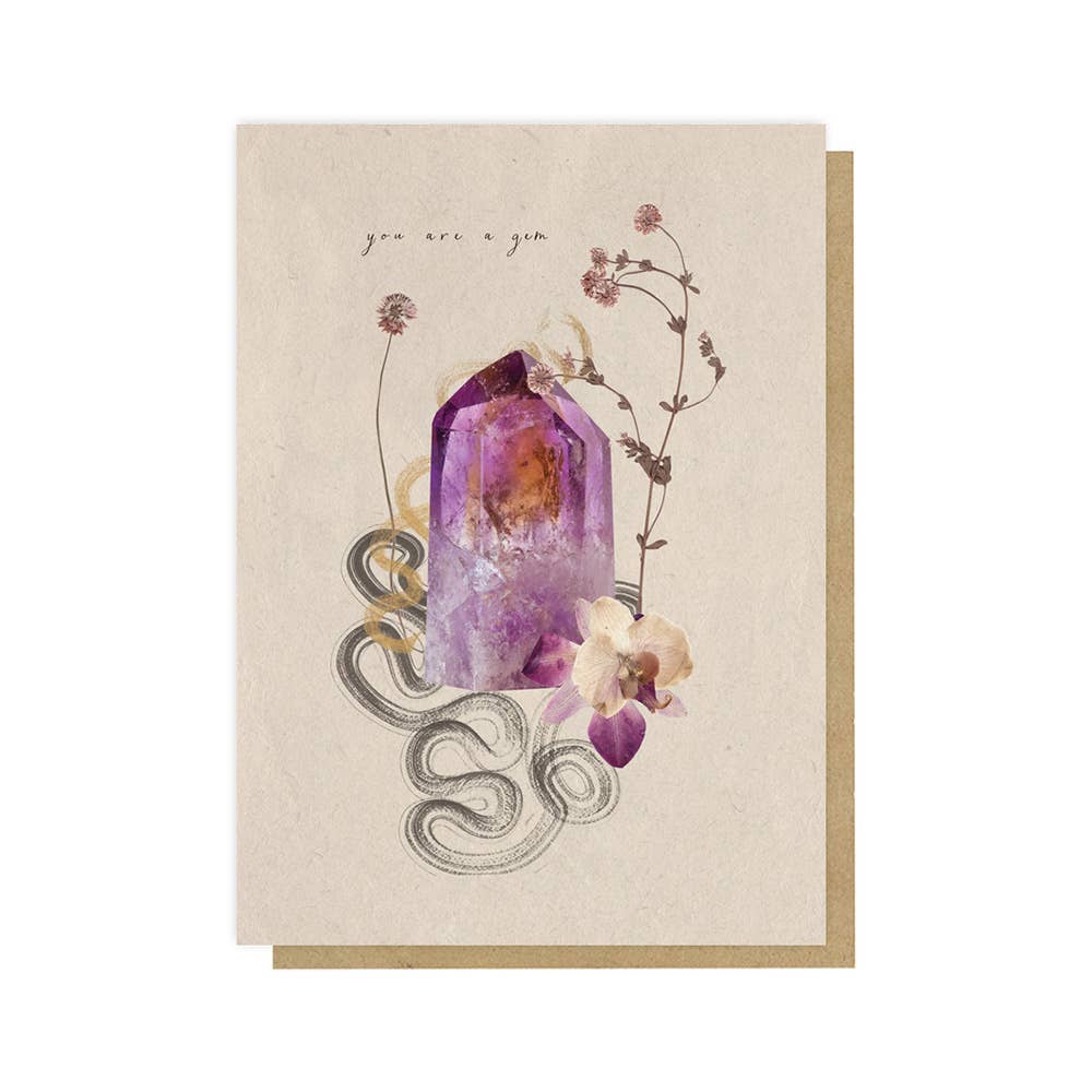 Crystal Gem Encouragement Card - The Gilded Witch