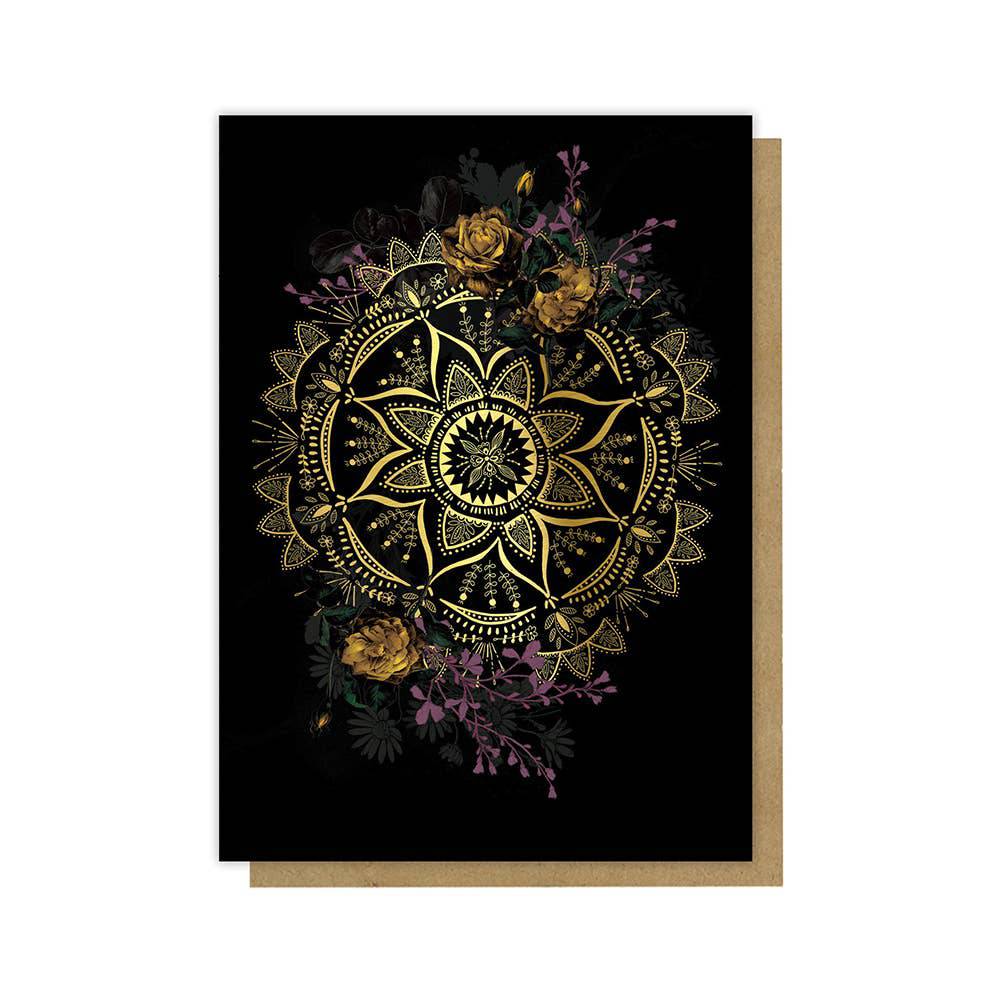 Golden Mandala Blank Card - The Gilded Witch