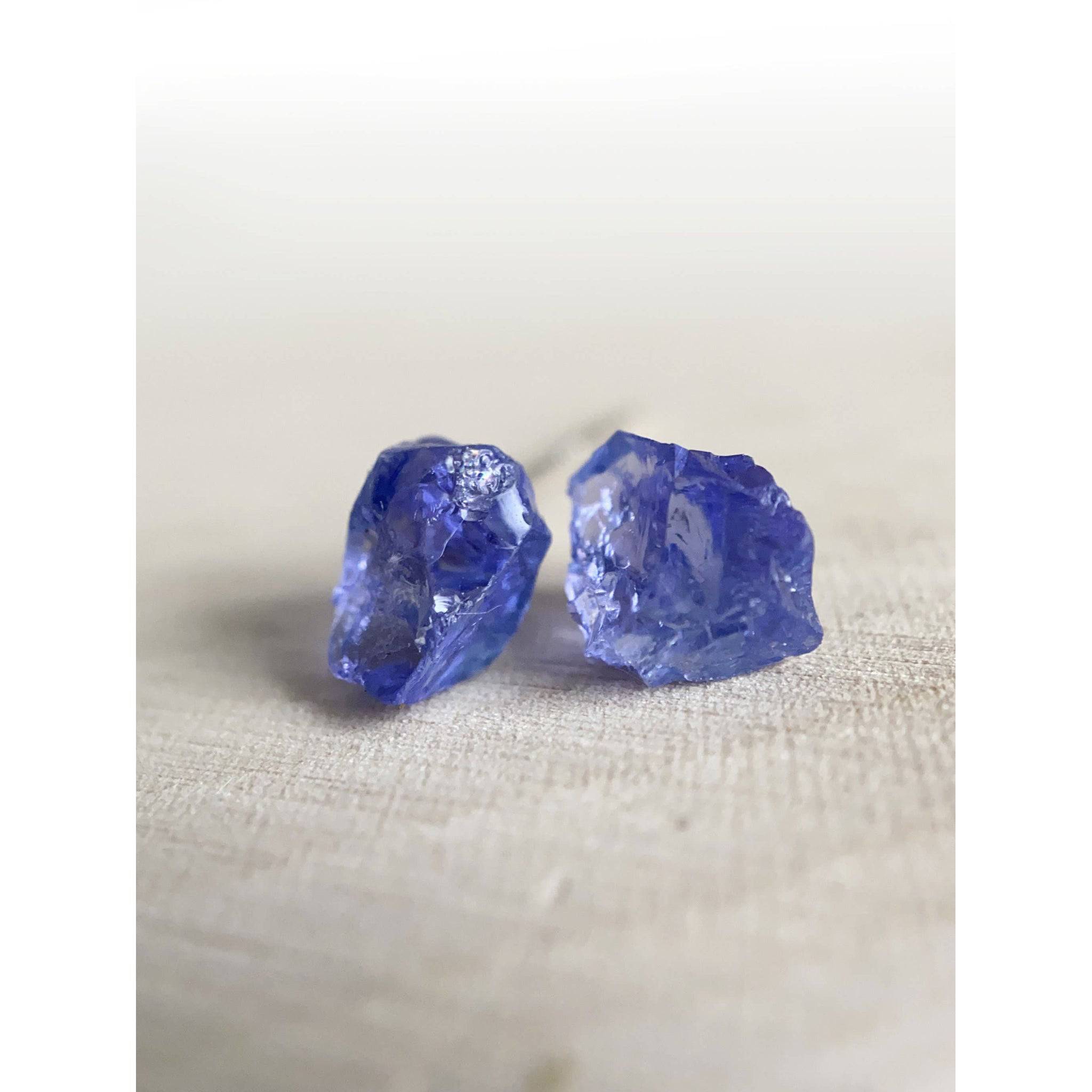 The Mermaid Scale Earring - Raw Tanzanite - The Gilded Witch