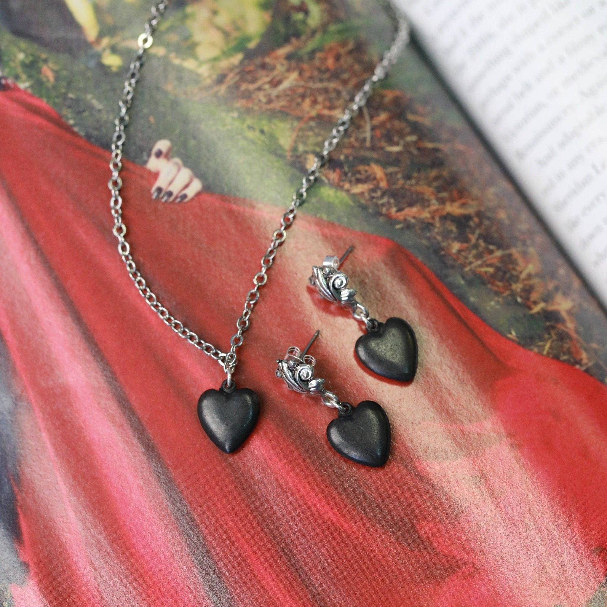 The Wednesday Bundle: Necklace + Earrings - The Gilded Witch