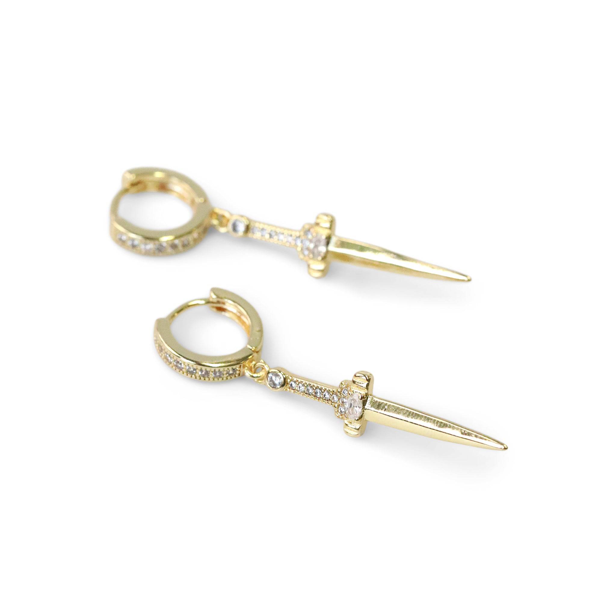 Athame Dagger Huggie Earrings - The Gilded Witch
