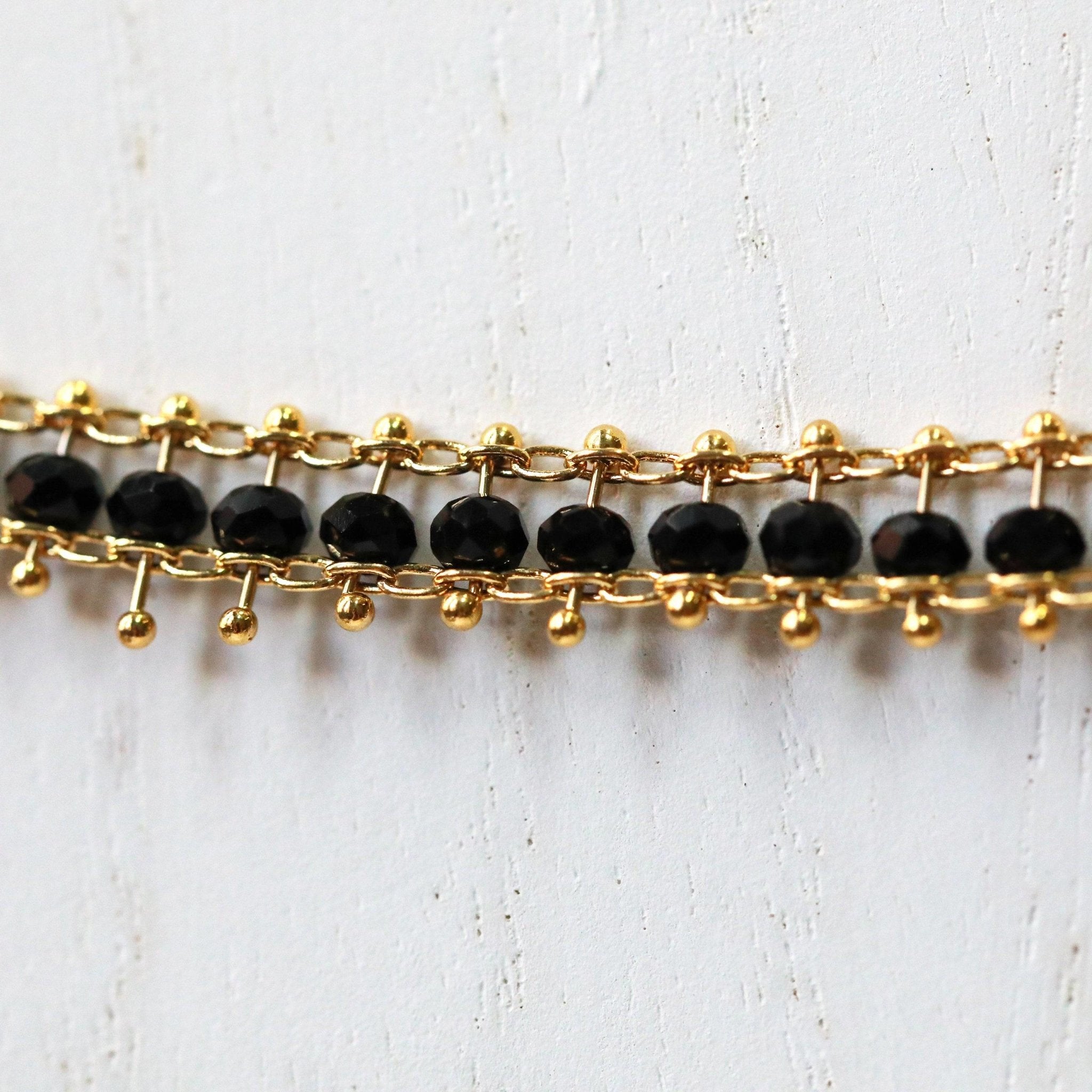 The Halliwell Chain Choker - Black/Gold & Clear/Gold - The Gilded Witch