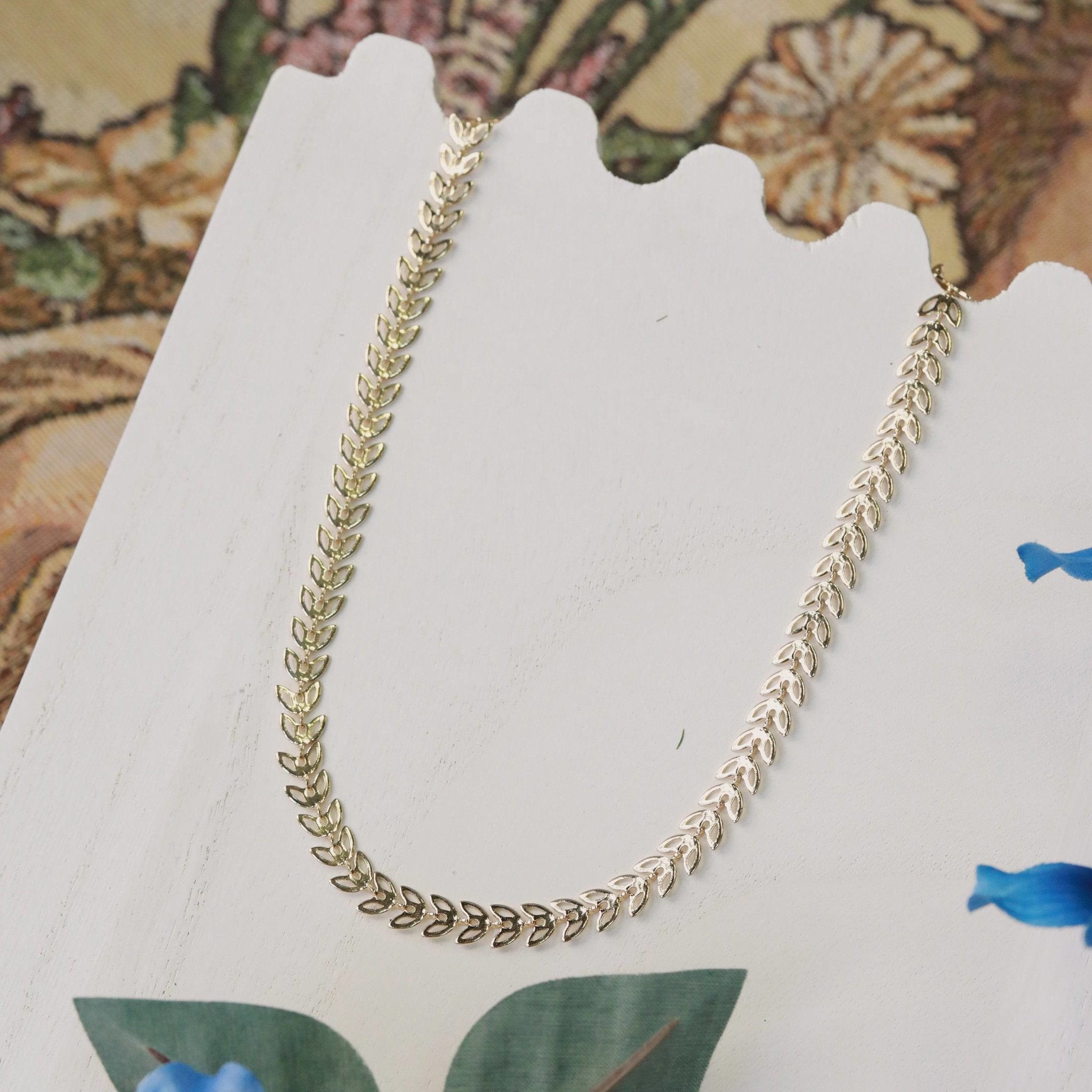 Fae Leaf Chain Choker - The Gilded Witch