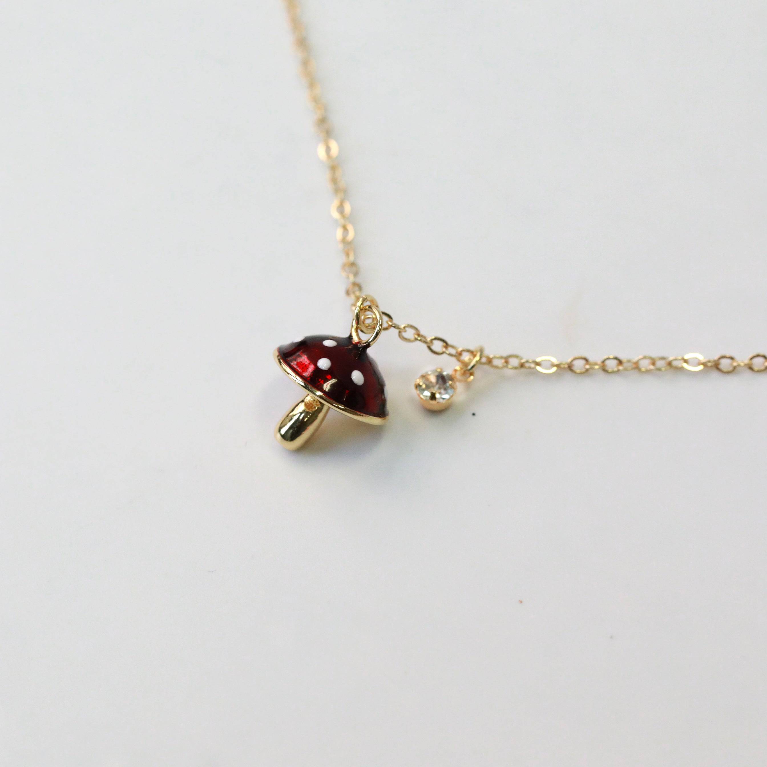 Sweet Shroom Charm Necklace - The Gilded Witch