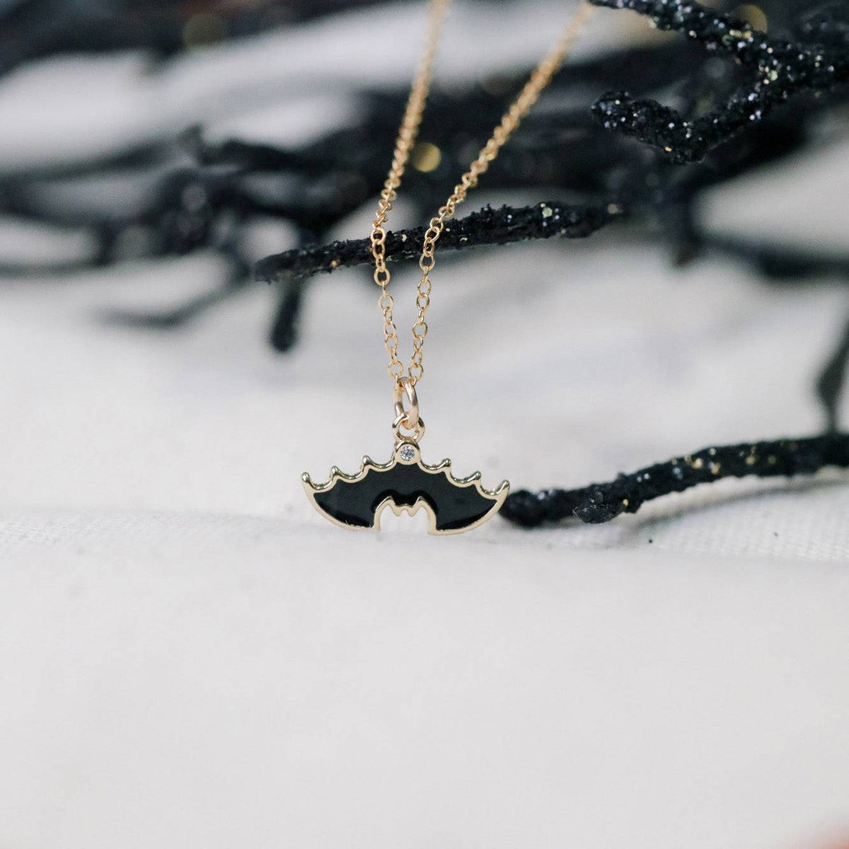 Dainty Bat Necklace | The Gilded Witch