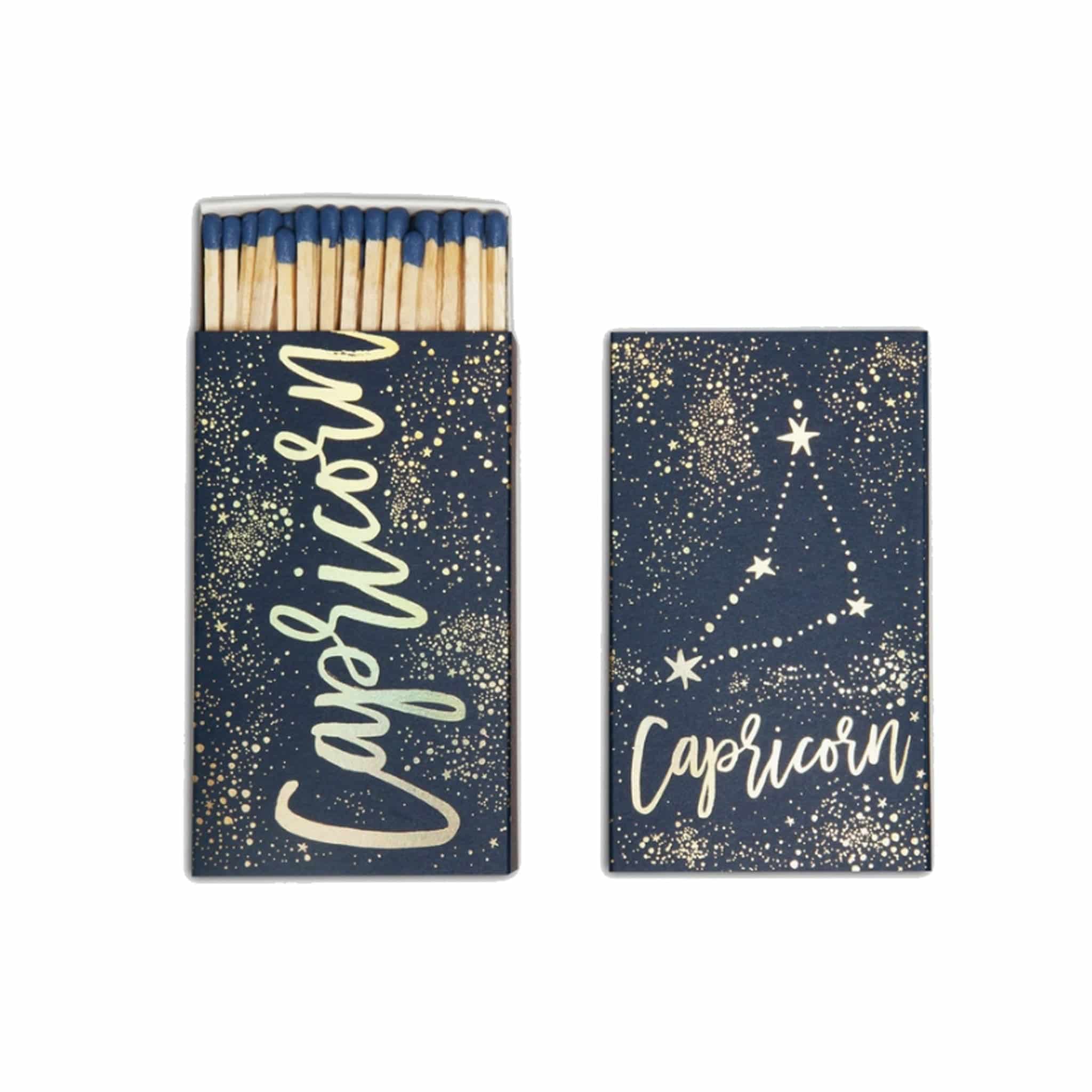 Capricorn Zodiac Matchbook - Extgra Large 4.5" Cigar Matches - The Gilded Witch