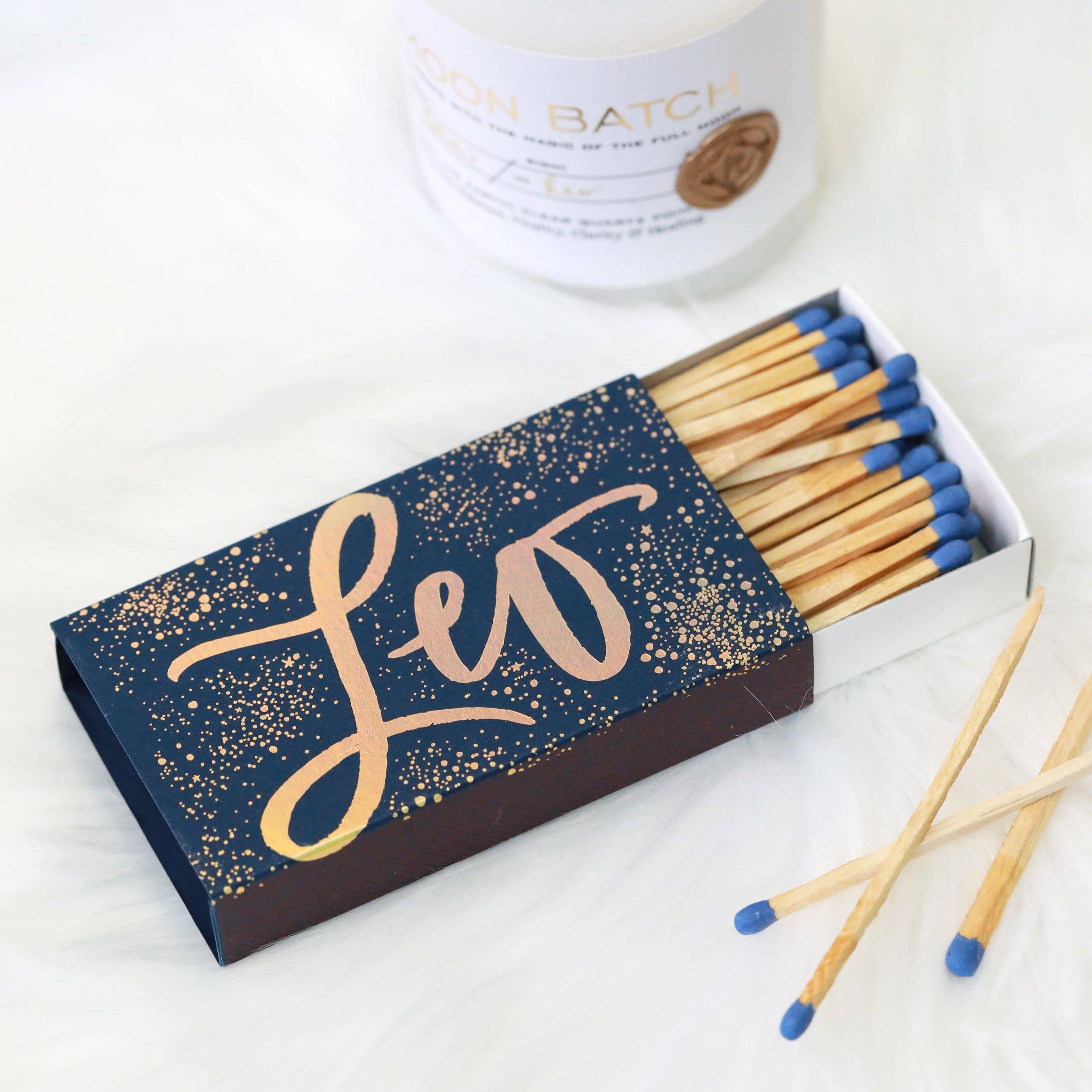 Leo Zodiac Matchbook - Extra Large 4.5" Cigar Matches - The Gilded Witch