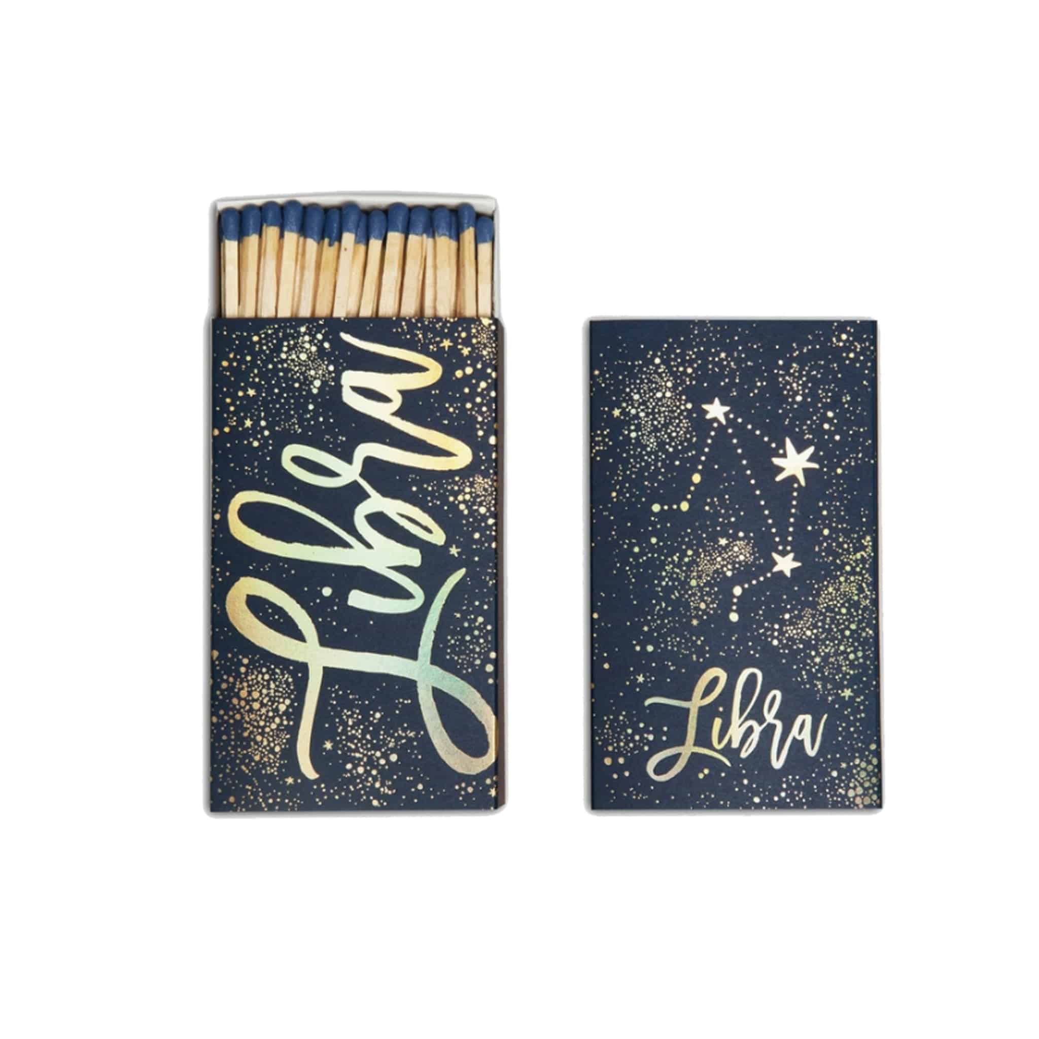 Libra Zodiac Matchbook - Extra Large 4.5" Cigar Matches - The Gilded Witch