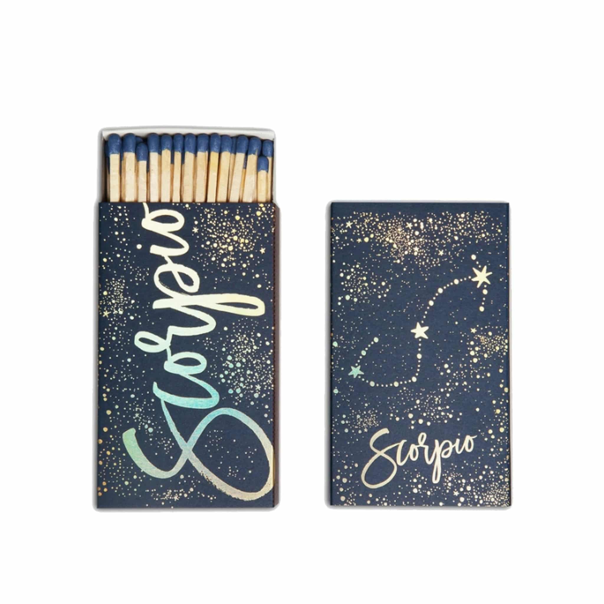 Scorpio Zodiac Matchbook - Extra Large 4.5" Cigar Matches - The Gilded Witch
