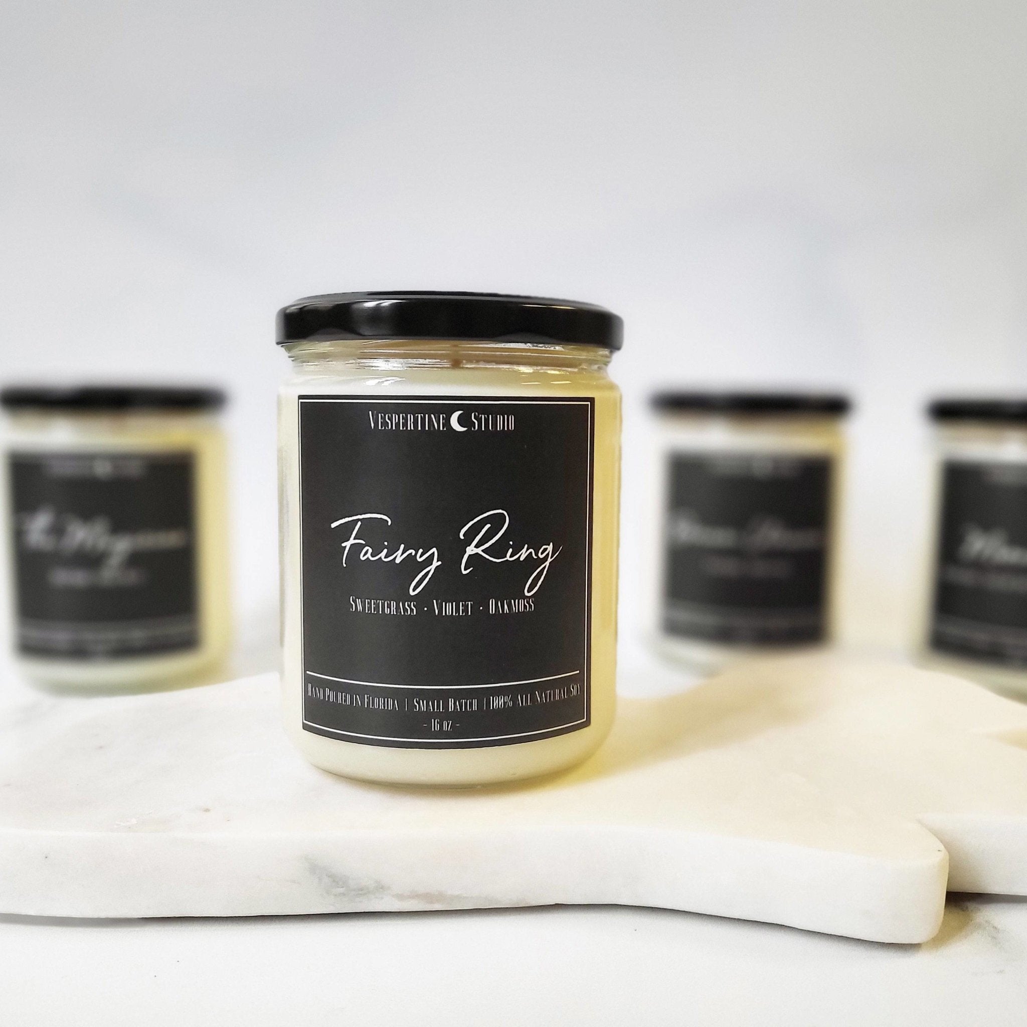 Fairy Ring Candle - Sweetgrass & Oakmoss - The Gilded Witch