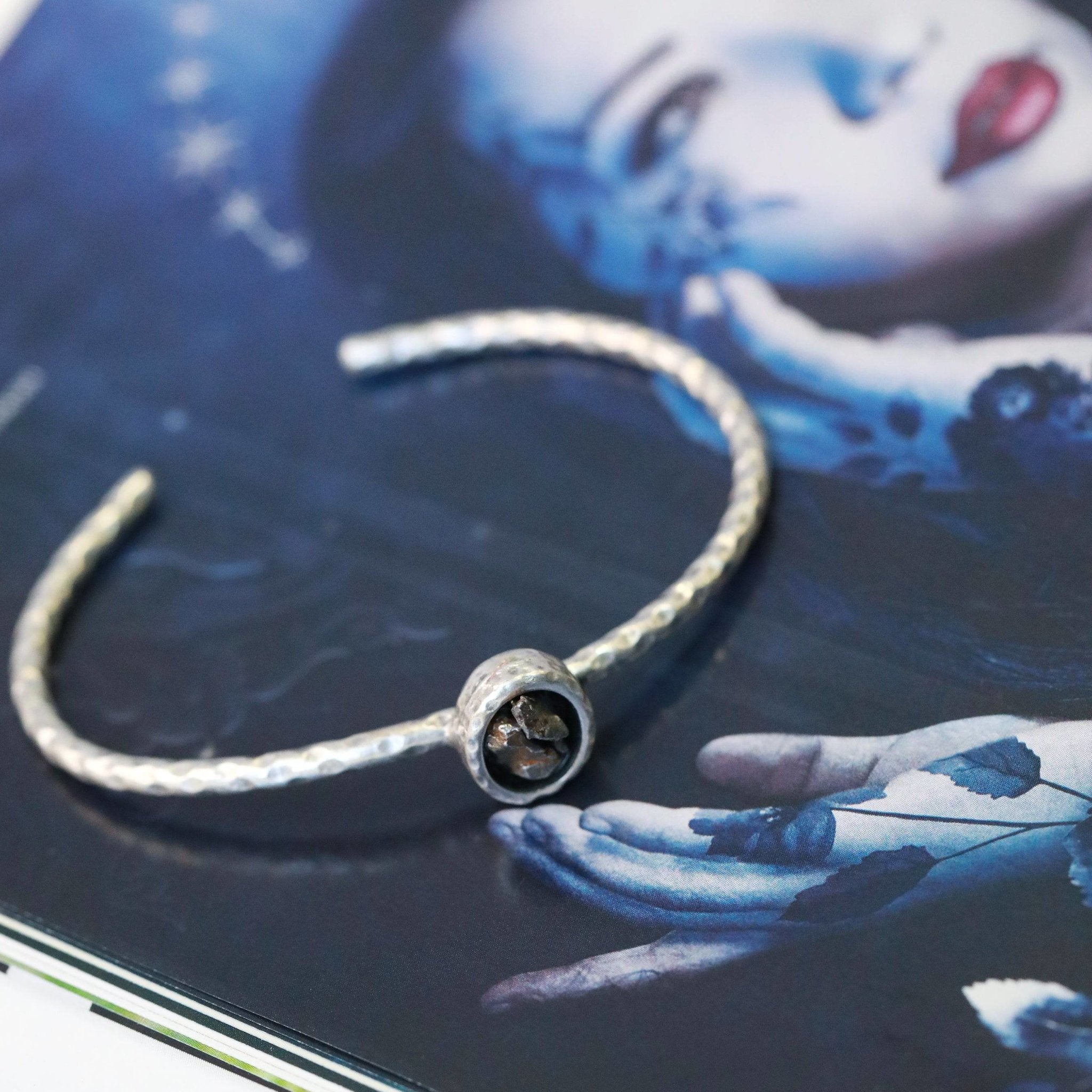 The Tau Cuff Bracelet - Meteorite Jewelry - The Gilded Witch