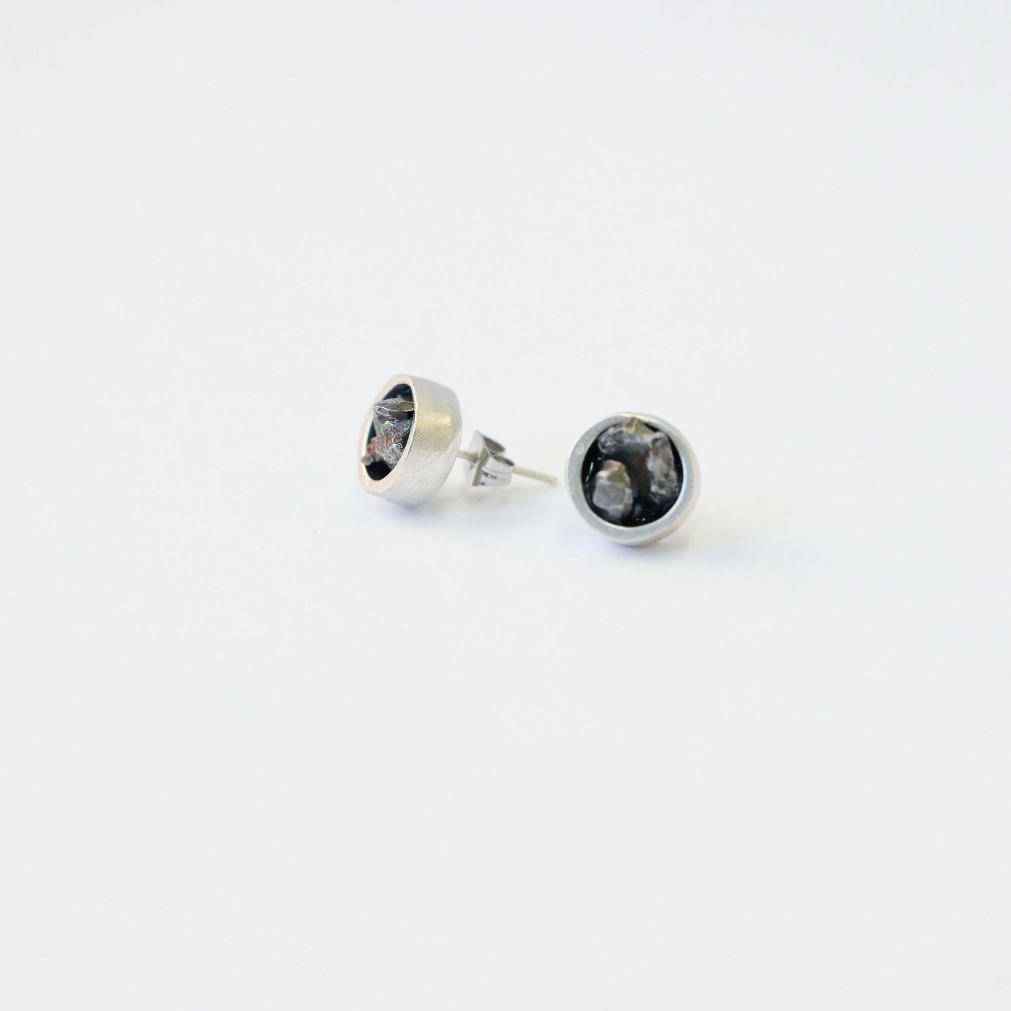 The Tau Studs - Meteorite Jewelry - The Gilded Witch