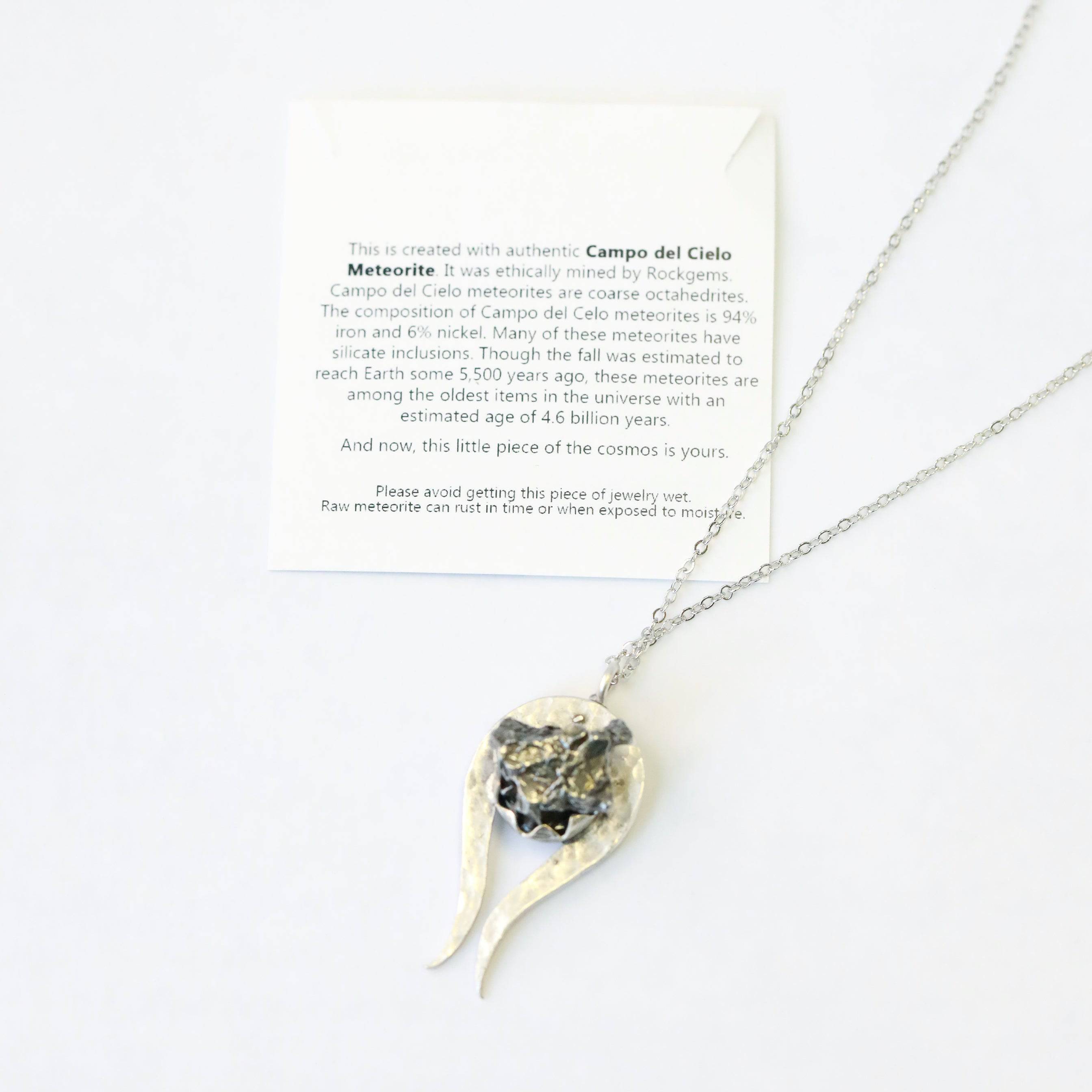 The Comet Necklace - Meteorite Jewelry - The Gilded Witch