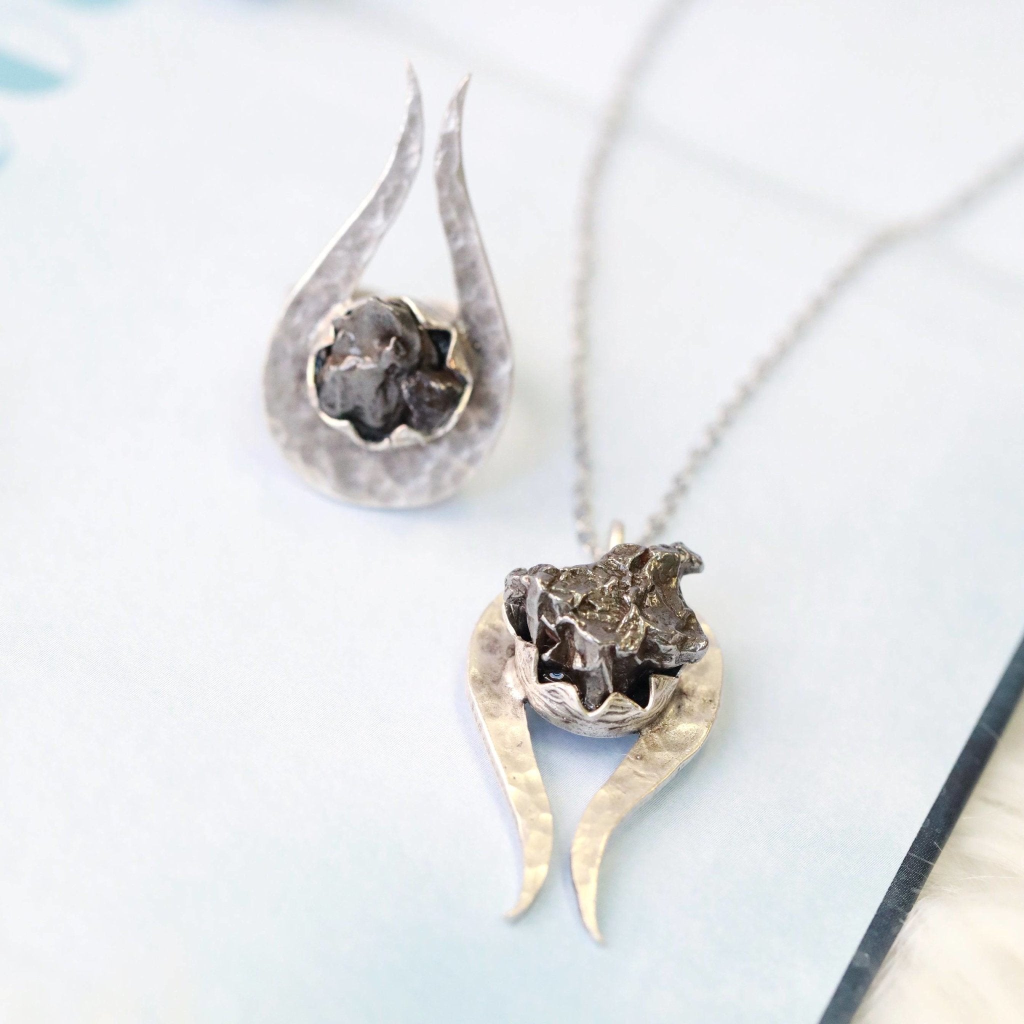 The Comet Necklace - Meteorite Jewelry - The Gilded Witch