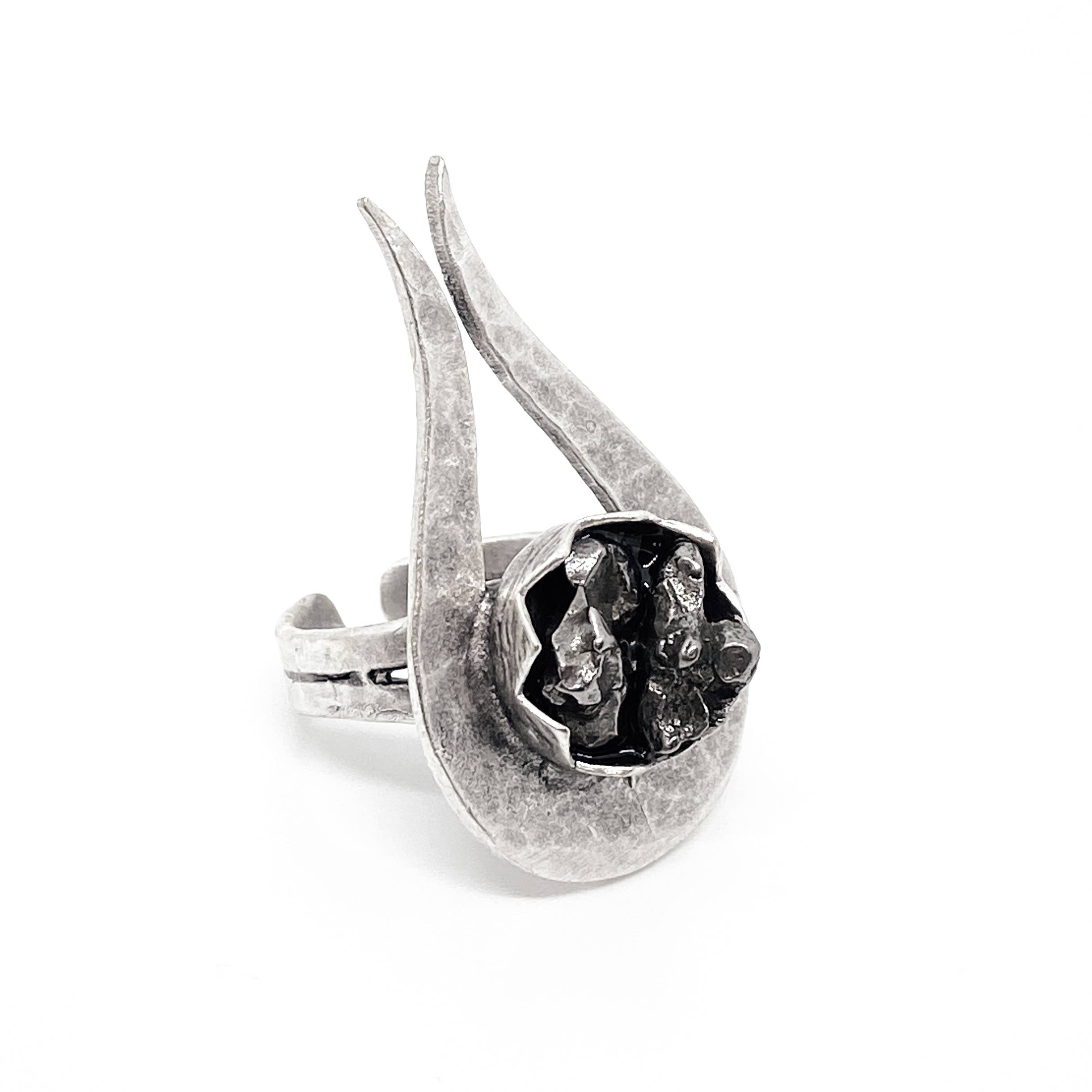 The Comet Ring - Meteorite Jewelry - The Gilded Witch
